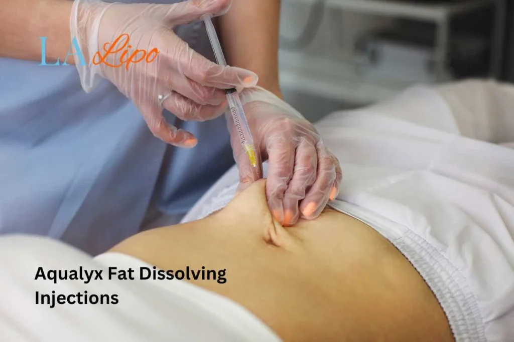 woman having fat dissolving injections Crewe in the stomach