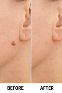 Skin tags removal Crewe before and after