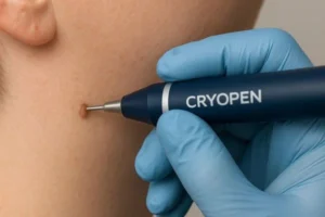 Person receiving skin tag removal Crewe