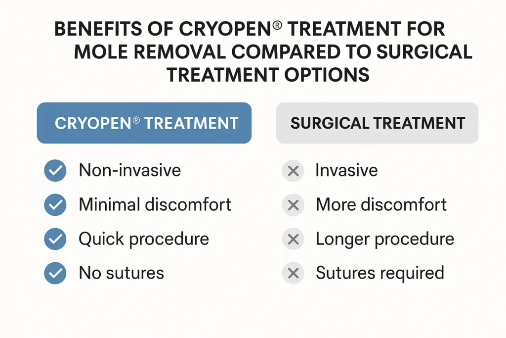 Benefits of facial mole removal Crewe - call our team today to book a consultation
