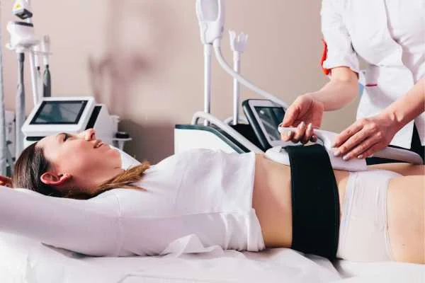 woman having body sculpting to help improve her body image and her mental health Crewe