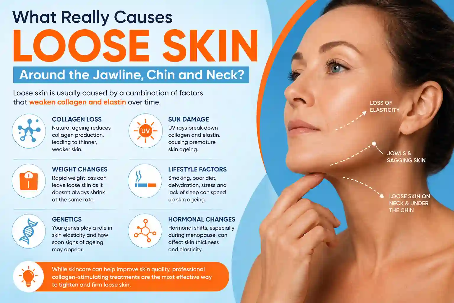 What Really Causes Loose Skin Around the Jawline, Chin and Neck Crewe?